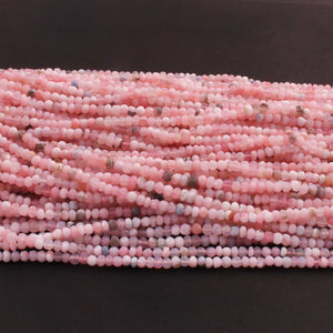 1 Strand Shaded Pink Opal Rondelles - Gemstone Faceted Rondelles -3mm -13 Inch RB0398 - Tucson Beads