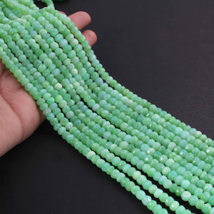1 Strand Finest Quality  green Opal Faceted Rondelles - green Opal Rondelles Beads 5mm-6mm 13 Inches BR02258 - Tucson Beads