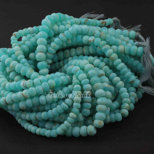 1 Long Strand Peru Opal Faceted Rondelles - Peru  Opal Roundel Beads 6mm-10mm 14.5  Inches BR0280 - Tucson Beads