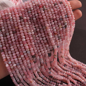 1 Strand Shaded Pink Opal Rondelles - Gemstone Faceted Rondelles -3mm -13 Inch RB0398 - Tucson Beads