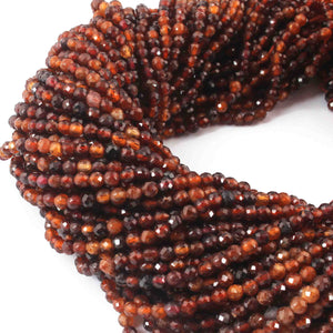 5 Strands Andalusite 3mm Gemstone Balls, Semiprecious beads 13 Inches Long- Faceted Gemstone Jewelry RB0062 - Tucson Beads