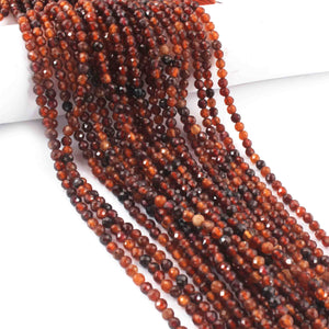 5 Strands Andalusite 3mm Gemstone Balls, Semiprecious beads 13 Inches Long- Faceted Gemstone Jewelry RB0062 - Tucson Beads