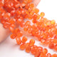 1 Strand Carnelian Faceted Briolettes  -Pear  Shape  Briolettes - 8mmx6mm-14mmx9mm 8 Inches BR02462 - Tucson Beads