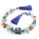 1 Long Strand Multi kyanite Faceted Briolettes -Pear Drop Shape Briolettes - 7mmx4mm-12mmx8mm - 10 Inches BR02493 - Tucson Beads