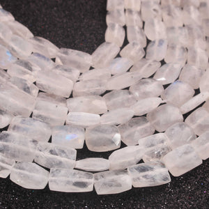 1 Strand Natural White Rainbow Faceted Chicklet Briolettes  -Chicklet Shape Briolettes - Gemstone Beads-9mmx7mm -13mmx7mm-10.5 Inches BR02879 - Tucson Beads