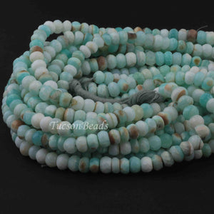 1 Long Strand Peru Opal Faceted Rondelles - Peru  Opal Roundel Beads 8mm 14  Inches BR0275 - Tucson Beads