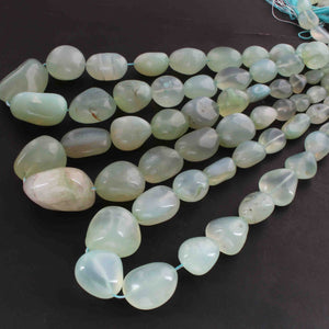1 Strand  Aqua Chalcedony Smooth Briolettes -Tumbled Shape Briolettes - 10mmx9m-35mmx29mm- 16 Inches BR01826 - Tucson Beads