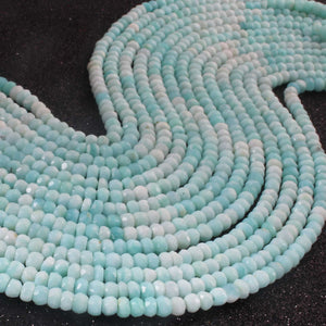 1  Long Strand Amazing Peru Opal Faceted Rondelle Shape Beads- Peru Opal gemstone Beads- 6mm-13 Inches BR02868 - Tucson Beads