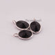 10 Pcs Black Onyx 925 Silver Plated Faceted - Oval Shape Faceted Pendant -13mmx8mm  PC843 - Tucson Beads