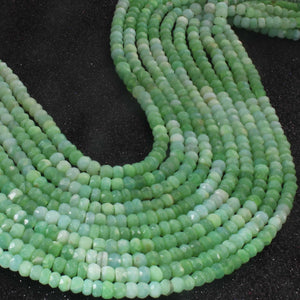 1  Long Strand Amazing Green Opal Faceted Rondelle Shape Beads- Green  Opal gemstone Beads- 5mm-12.5 Inches BR02869 - Tucson Beads