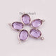 6 Pcs Pink Amethyst 925 Silver Plated Faceted - Oval Shape Faceted Pendant -14mmx8mm  PC844 - Tucson Beads