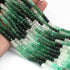 1 Strand Shaded Emerald Faceted Rondelles - Emerald Roundle Beads  -3.5mm-4mm 16 Inch Long BR0896