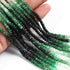 1 Strand Shaded Emerald Faceted Rondelles - Emerald Roundle Beads  -4mm-6mm 16 Inch Long BR0898