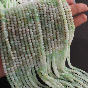 1 Strand Shaded Green Opal  Rondelles - Gemstone Faceted Rondelles -3mm -13 Inch RB0395 - Tucson Beads