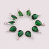 10 Pcs Emerald Hydro 925 Silver Plated Faceted - Pear Shape Faceted Pendant -12mmx7mm  PC853
