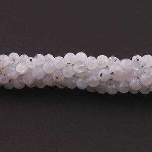 1  Long Strand White Labradorite Faceted Briolettes  - Round Shape Briolettes , Jewelry Making Supplies 5mm-6mm 13.5 Inches BR0639 - Tucson Beads