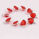 10 Pcs Red Topaz 925 Silver Plated Faceted - Heart Shape Faceted Pendant -11mmx7mm  PC855 - Tucson Beads