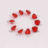 10 Pcs Red Topaz 925 Silver Plated Faceted - Heart Shape Faceted Pendant -11mmx7mm  PC855