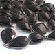 10 Pcs Black Onyx Oxidized Silver Plated Faceted Pear Drop Single Bail Pendant - Black Onyx Pendant 25mmx16mm-33mmx19mm PC268 - Tucson Beads