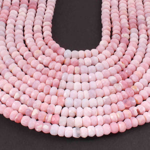 1  Strand Shaded Pink Opal  Faceted Rondelles Beads  - Round Beads -5mm-15 Inches - BR02238 - Tucson Beads