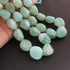 1 Strand  Aqua Chalcedony Smooth Briolettes -Tumbled Shape Briolettes - 18mmx16mm-30mmx25mm- 16 Inches BR01838