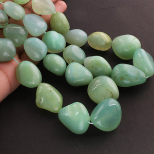 1 Strand  Aqua Chalcedony Smooth Briolettes -Tumbled Shape Briolettes - 15mmx5mm-31mmx22mm- 16 Inches BR01835 - Tucson Beads