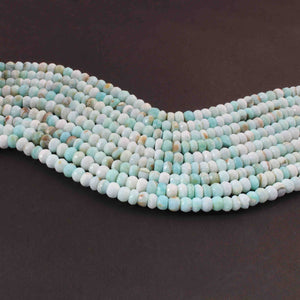 1  Long Strand Peru Opal  Faceted Roundells -Round Shape Roundells 5mm-15 Inches BR02239 - Tucson Beads