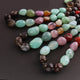 1 Strand Multi Color Chalcedony Smooth Briolettes -Tumbled Shape Briolettes - 10mmx7m-29mmx20mm- 16 Inches BR01834 - Tucson Beads