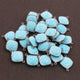 5 Pcs Turquoise Faceted Oxidized Sterling Silver Cushion Shape Connector Double Bali  24mmx17mm - SS1038 - Tucson Beads