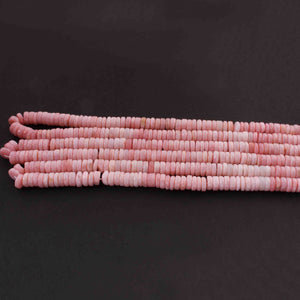 1 Long Strand Pink Opal Smooth Heshi Wheels  Briolettes  -Wheels Shape Briolettes  -6mm-7mm  -18 Inches BR02272 - Tucson Beads