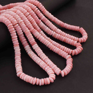 1 Long Strand Pink Opal Smooth Heshi Wheels  Briolettes  -Wheels Shape Briolettes  -6mm-7mm  -18 Inches BR02272 - Tucson Beads