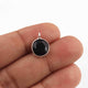 10 Pcs Black Onyx 925 Silver Plated Faceted - Round Shape Faceted Pendant -13mmx10mm  PC864 - Tucson Beads