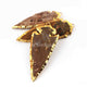 3 Pcs Shaded Jasper Arrowhead 24k Gold Plated Charm Pendant -  Electroplated With Gold Edge 84mmx36mm-83mmx32mm AR206 - Tucson Beads
