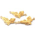 6 Pcs Designer 24k Gold Plated Bee Connector ,Copper Fancy Shape Design Charm Connector ,Jewelry Making Bulk Lot 43mmx16mm GPC170