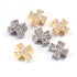 1 Pc Pave Diamond Cross Antique Finish Designer Beads 925 Sterling Silver & Yellow Gold Vermeil - Plus Sign Bead 11mm PDC1105