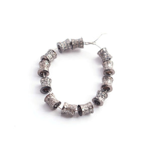 1 Pc Pave Diamond 925 Sterling Silver Rondelles Beads - Diamond Wheel Bead 5mm PDC832 - Tucson Beads