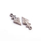 1 Pc Natural Pave Diamond Arrow Charm 925 Sterling Silver Pendant 13mmX6mm PDC318 - Tucson Beads