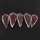 5 Pcs Jasper Arrowhead 925 Silver Plated Single Bail Pendant -  Electroplated With Silver Edge - 93mmx27mm-82mmx32mm AR242 - Tucson Beads