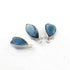3 Pcs  Blue Hydro 925 Silver Plated Faceted - Assorted Shape Faceted Pendant -13mmx8mm  PC871
