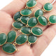 5 Pcs Green Onyx 9215 Sterling Vermeil Gemstone Faceted Oval Shape Single Bail Pendant -18mmx11mm SS009 - Tucson Beads