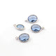 4 Pcs Mix Stone 925 Silver Plated - Oval Shape Faceted Pendant -14mmx8mm PC897 - Tucson Beads