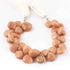 1 Strand Peach Moonstone Smooth Heart Shape Briolettes -   20mmx18mm-18mmx13mm 7.5 Inches BR3183