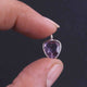 8 Pcs Pink Amethyst Hydro 925 Silver Plated - Heart Shape Faceted Pendant -13mmx9mm PC900 - Tucson Beads