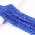 1 Long Strand Blue  Chalcedony  Smooth Briolettes -Oval Shape Briolettes - 7mmx7mm-12mmx8mm - 12 Inches BR0532