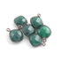 6 Pcs Green Onyx Cushion Oxidized Sterling Silver Single Bail Pendant - Green Onyx Pendant 15mmx12mm-16mmx12mm SS039