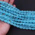 1 Long Strand Blue Aqua  Chalcedony  Smooth Briolettes -Oval Shape Briolettes - 7mmx8mm-12mmx9mm - 13 Inches BR0535