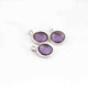13 Pcs Amethyst Hydro 925 Silver Plated - Round Shape Smooth Pendant -11mmx7mm PC899 - Tucson Beads