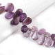 1  Long Strand Shaded Amethyst  Smooth Briolettes - Pear Shape  Briolettes  11mmx8mm-18mmx9mm - 10 Inches BR3608 - Tucson Beads
