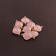 8 Pcs Rose Quartz  925 Sterling Vermeil Gemstone Faceted Cushion Shape Double Bail Connector -23mmx16mm SS041 - Tucson Beads