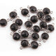 5 Pcs Black Onyx   Faceted Oxidized Sterling Silver Round Shape Connector Double Bali  15mmx9mm SS1050 - Tucson Beads